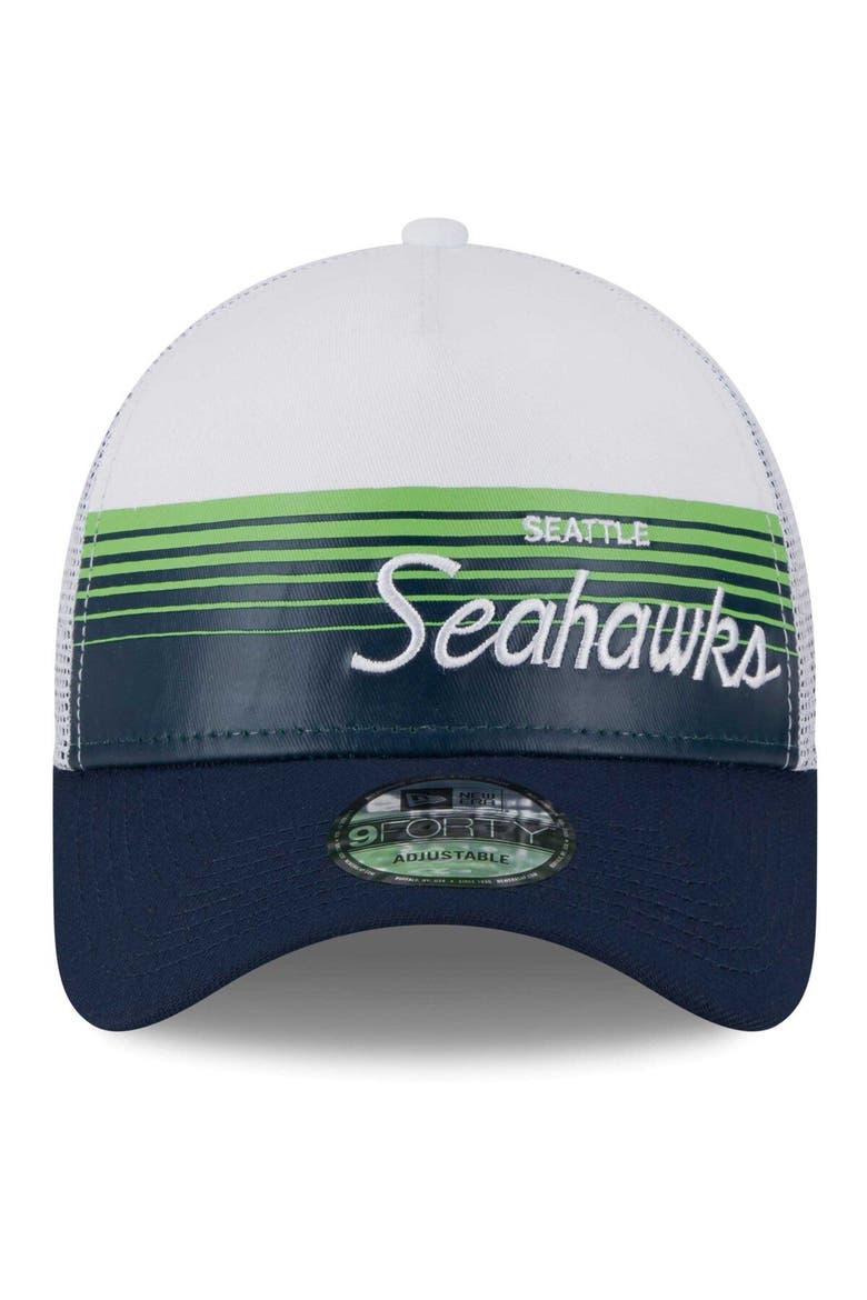 Men's New Era Navy Seattle Seahawks Horizon A-Frame 9FORTY Snapback Hat, Alternate, color, Navy
