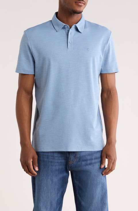 Classic Fit Embroidered Slub Knit Polo