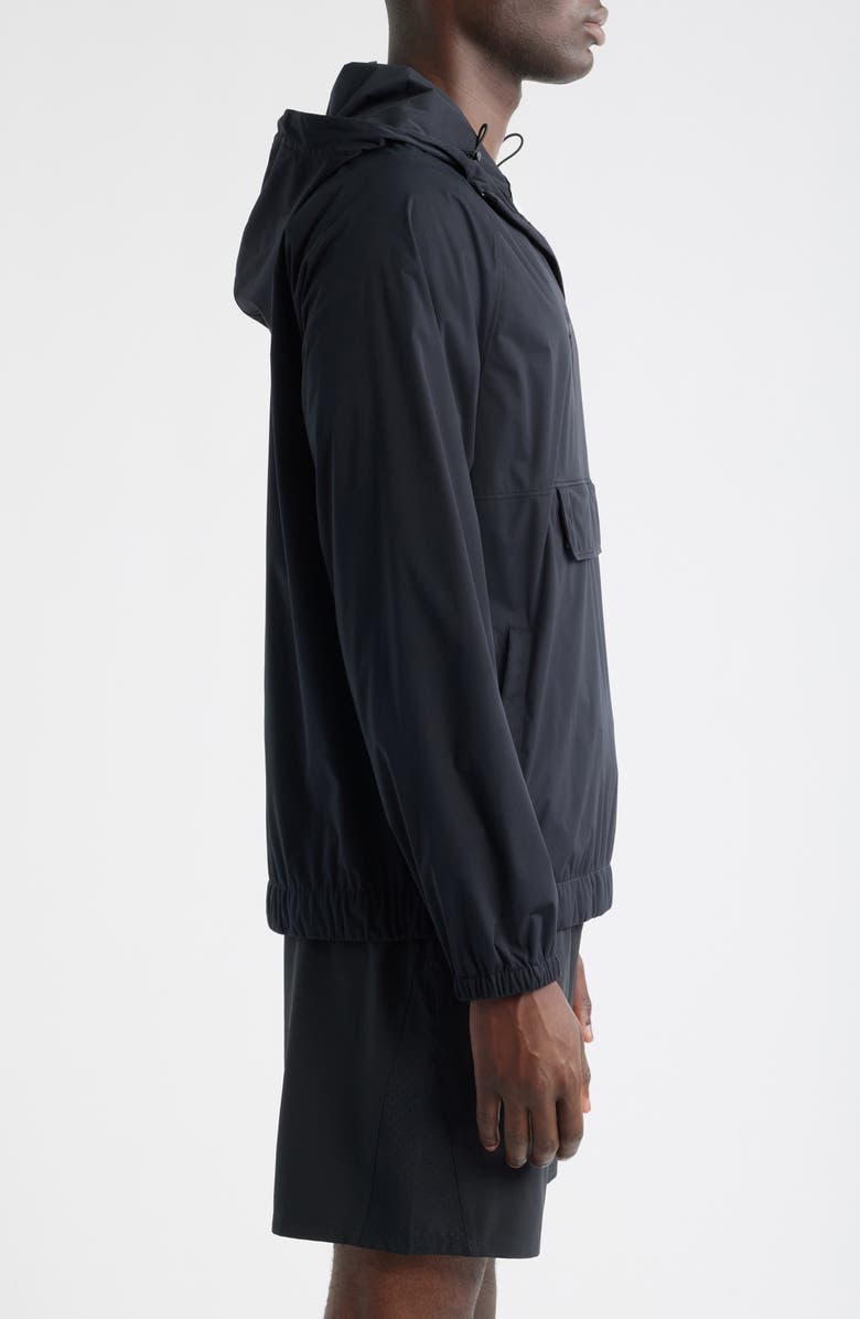 Zella Water Repellent Anorak, Alternate, color, Black Caviar