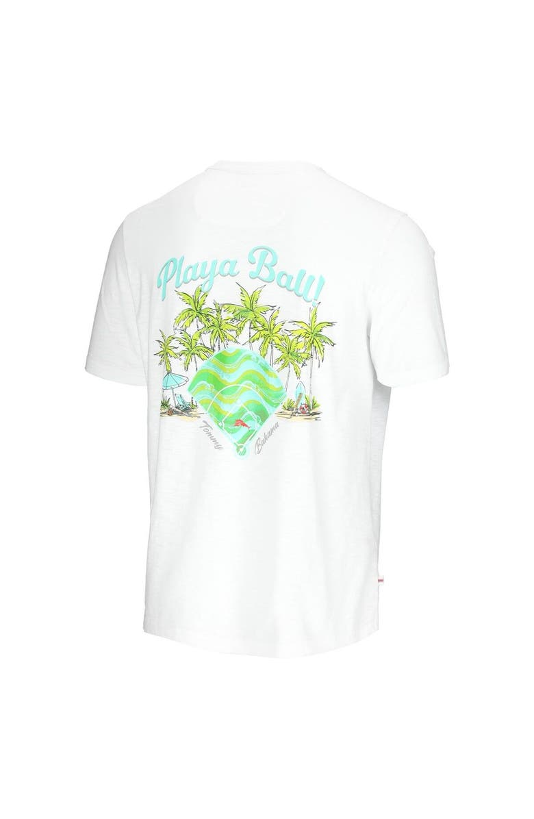 Tommy Bahama Men's Tommy Bahama White Los Angeles Dodgers Playa Ball T-Shirt, Alternate, color,
