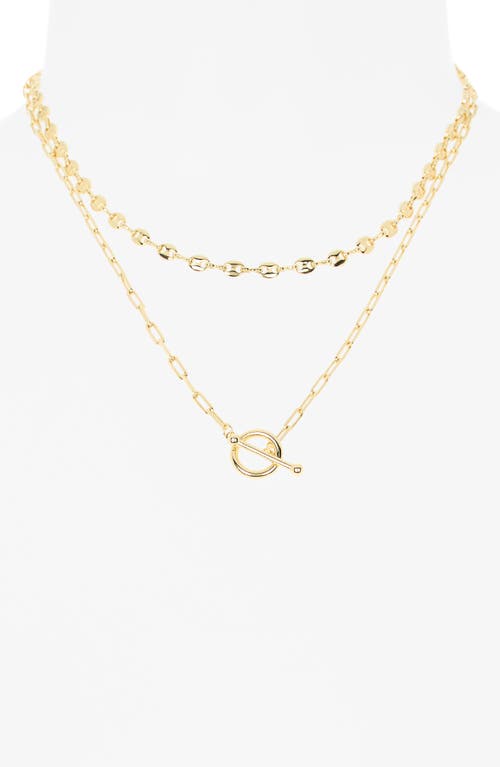 Nordstrom Rack Mariner Link Layered Necklace In Gold