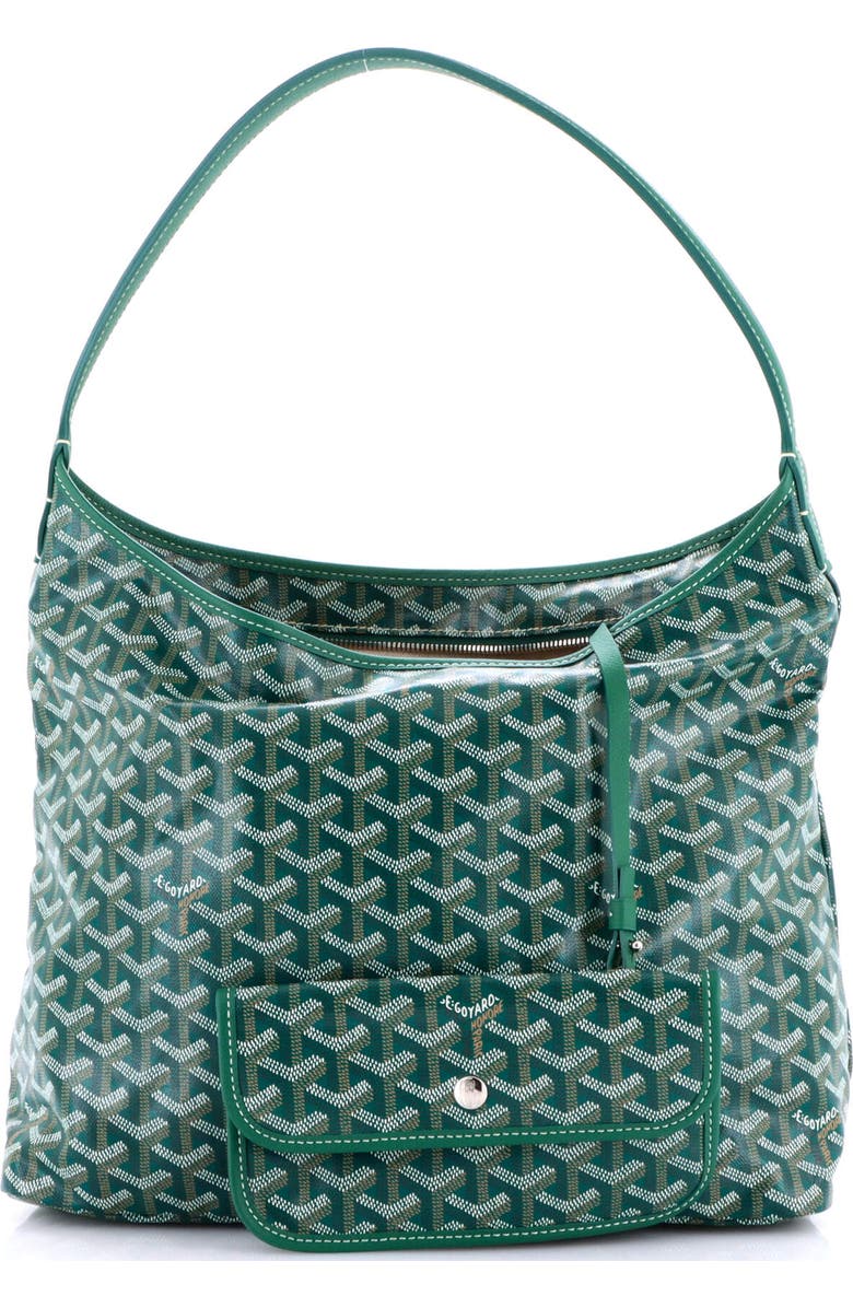 Pre-Owned Goyard Boheme Hobo Coated Canvas, Alternate, color, Green