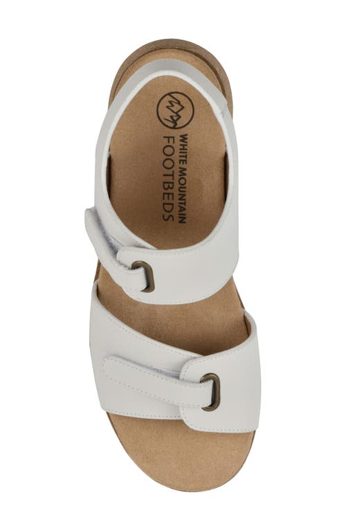Cliffs By White Mountain Gelato Wedge Sandal In White Leather