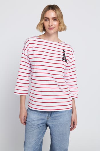 【as\"on】ELLEN STRIPE TEE Frame Stripe Linen Tee, $105 | Nordstrom | Lookastic