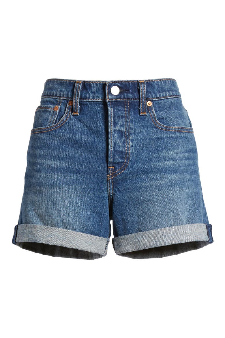 Levi's® Wedgie Update Denim Shorts, Alternate, color, AUTHENTIC FAVORITE SHORT