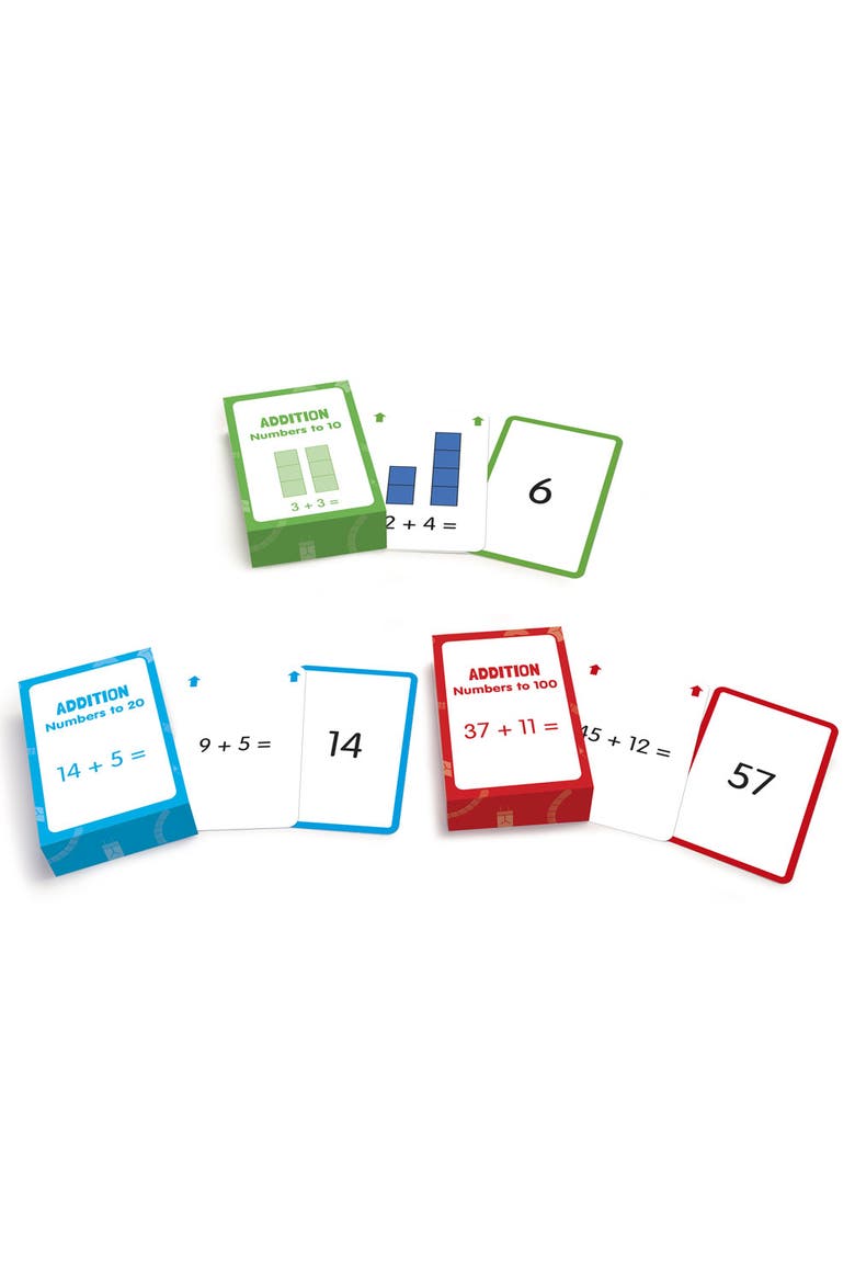 Addition Flashcards Medium, Alternate, color, Multicolored
