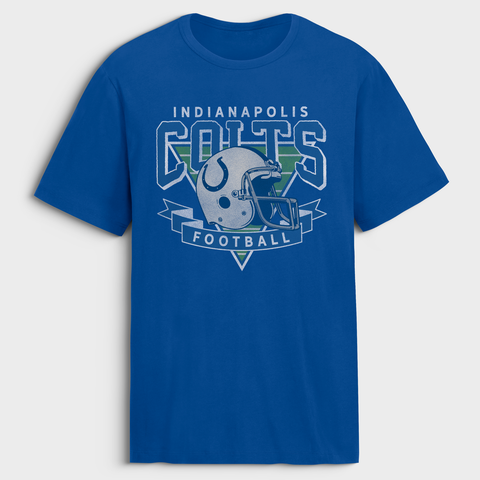 Men's Fanatics Royal Indianapolis Colts Old Fashion Rushing Legacy Cotton T-Shirt