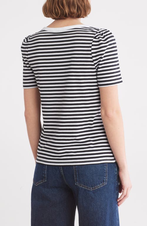 Shop Caslon ® Stripe Envelope Neck Knit Top In Black- White Brooke Stripe
