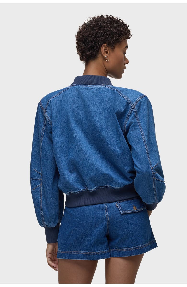 Hudson Jeans Denim Bomber Jacket, Alternate, color, Lottery