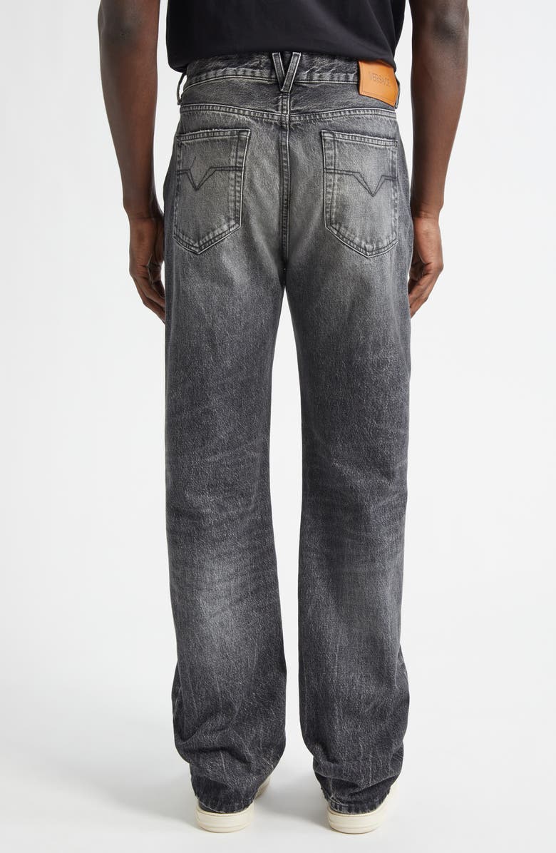 Versace Loose Fit Stonewash Denim Jeans, Alternate, color, Medium Grey
