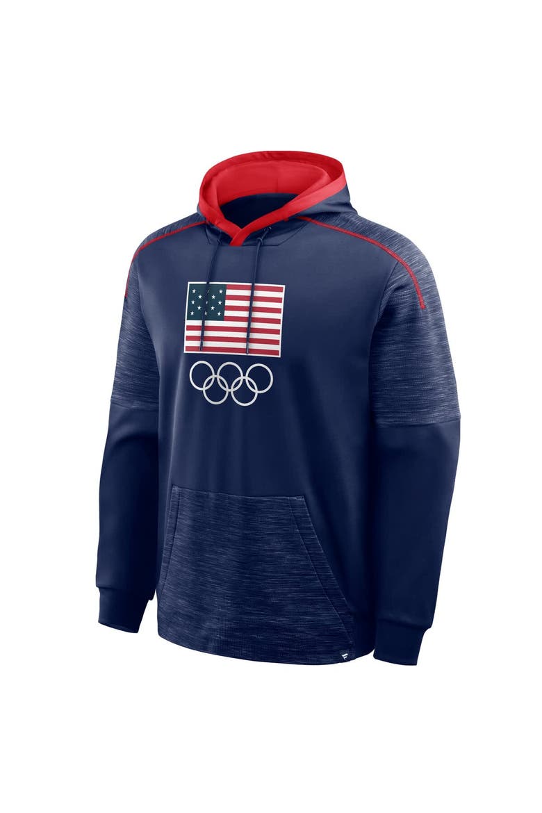 Men's Fanatics Navy Team USA Goaltender Defender Pullover Hoodie, Alternate, color, Navy