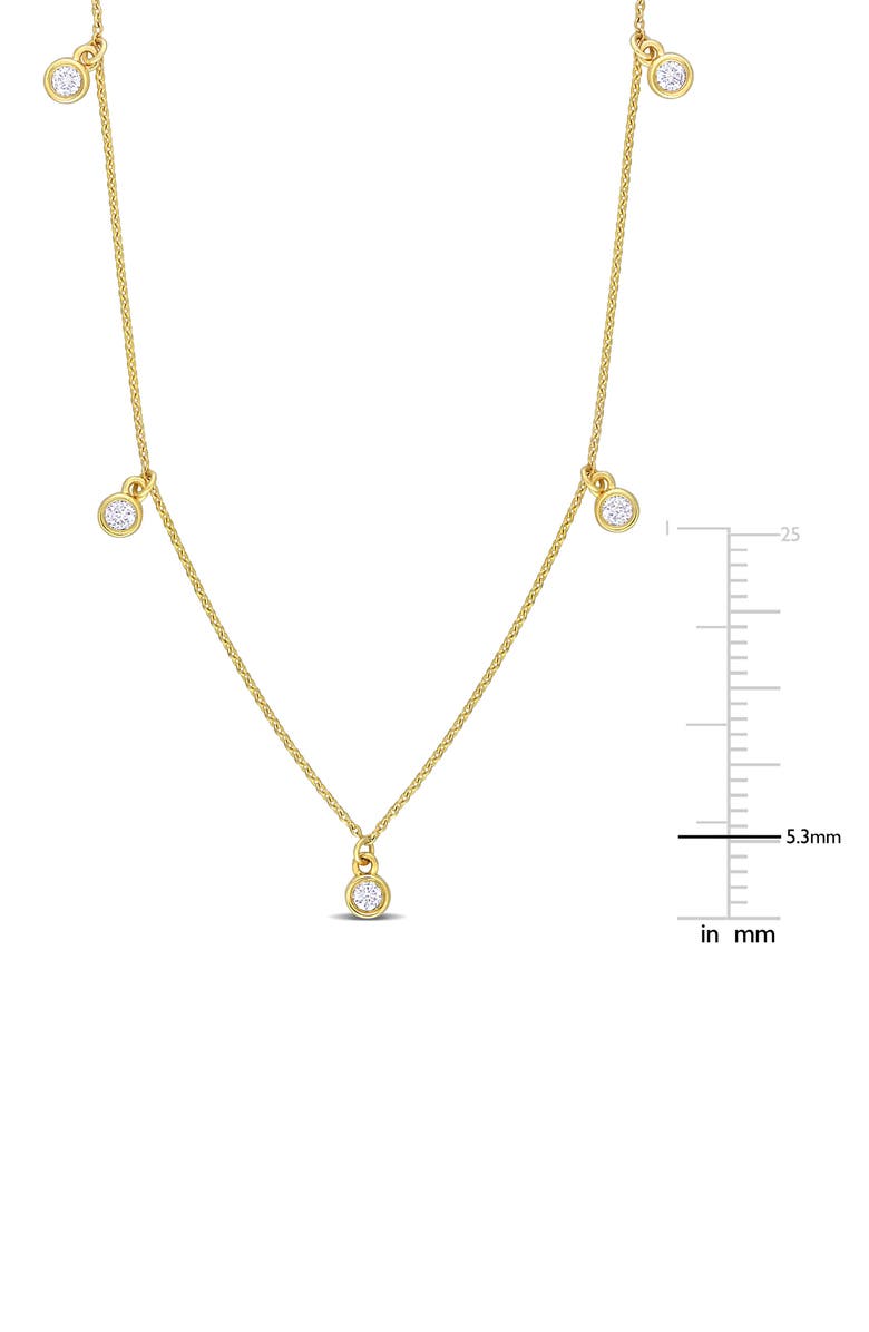 DELMAR Diamond Station Necklace - 0.17ct., Alternate, color, White