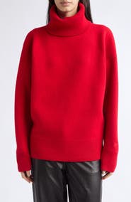 TOTEME Wool & Cashmere Blend Double Knit Turtleneck Sweater