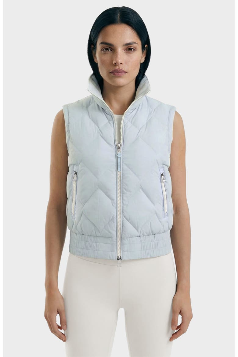 Prisa Quilted Light Down Jacket With Removable Sleeves, Alternate, color, Powder Blue