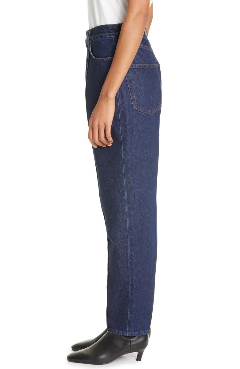 TOTEME Rigid Tapered High Waist Organic Cotton Jeans, Alternate, color,
