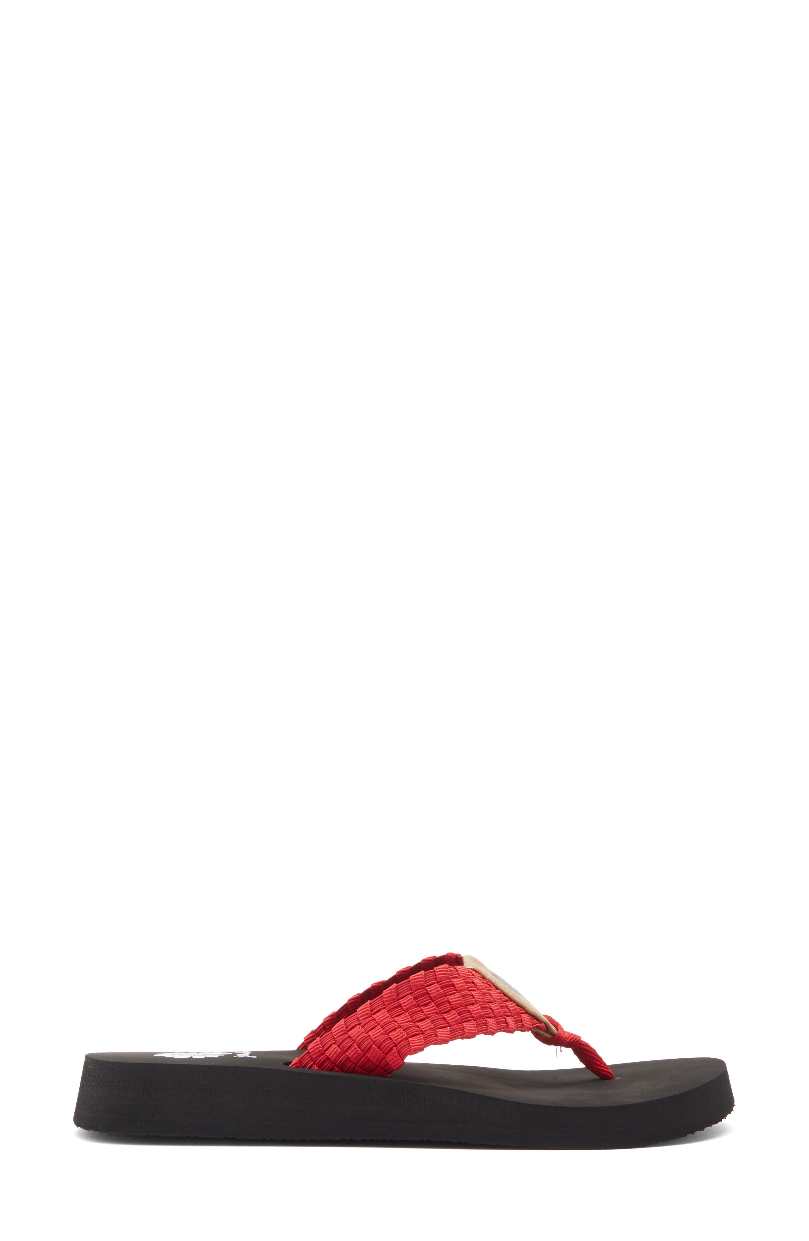 Soleil Flip Flop Sandal, Alternate, color, SOLID RED