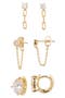 Set of 3 Demi Fine Earrings