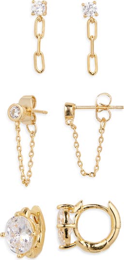 Set of 3 Demi Fine Earrings