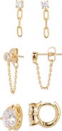 Nordstrom Set of 3 Demi Fine Earrings