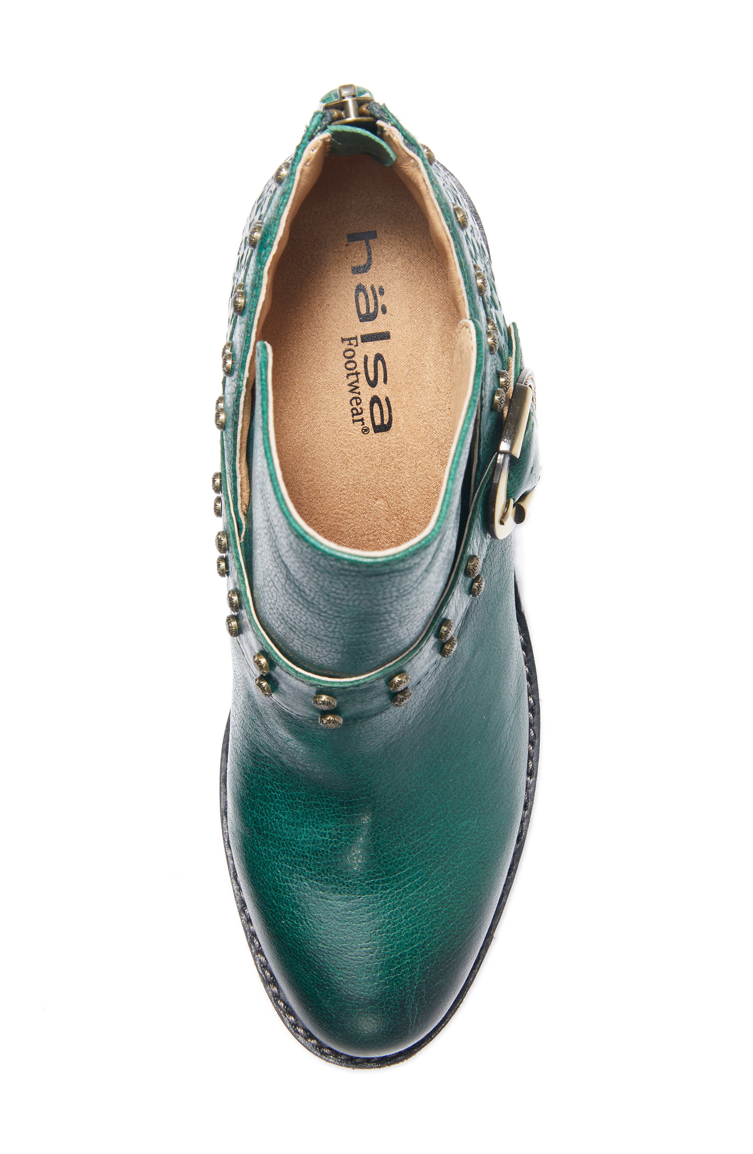 Melania Bootie, Alternate, color, DARK GREEN