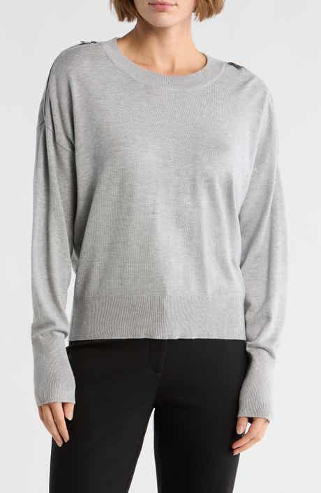 DKNY Zip Trim Sweater