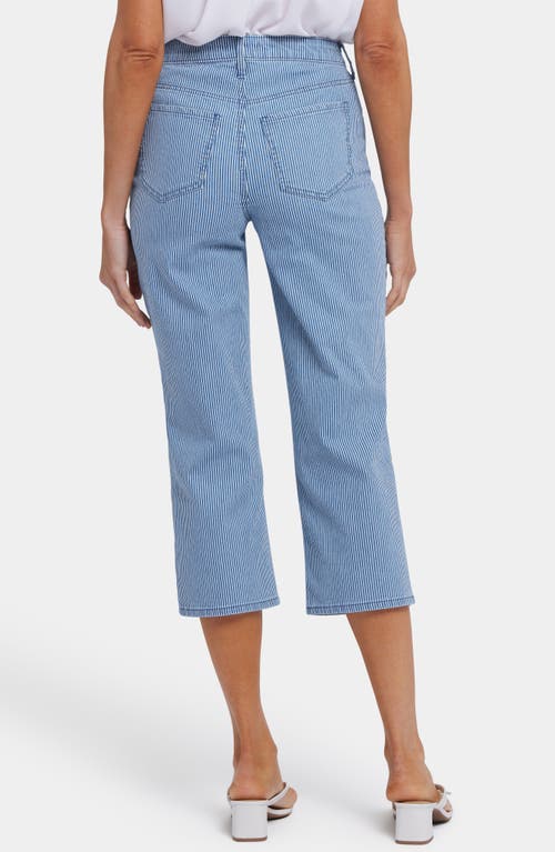 Nydj Joni High Waist Stripe Relaxed Capri Jeans In Villa Vista Stripe