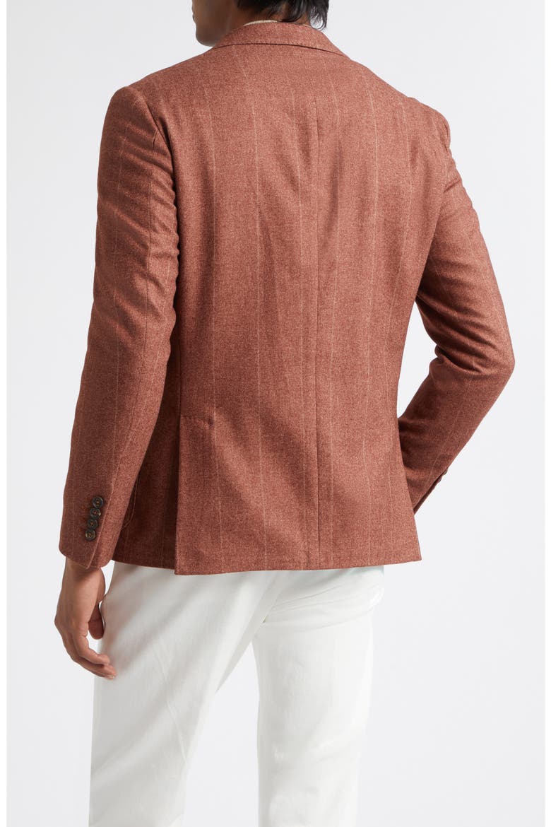 Slim Fit Pinstripe Wool & Cotton Blend Sport Coat, Alternate, color, 105 AMBER