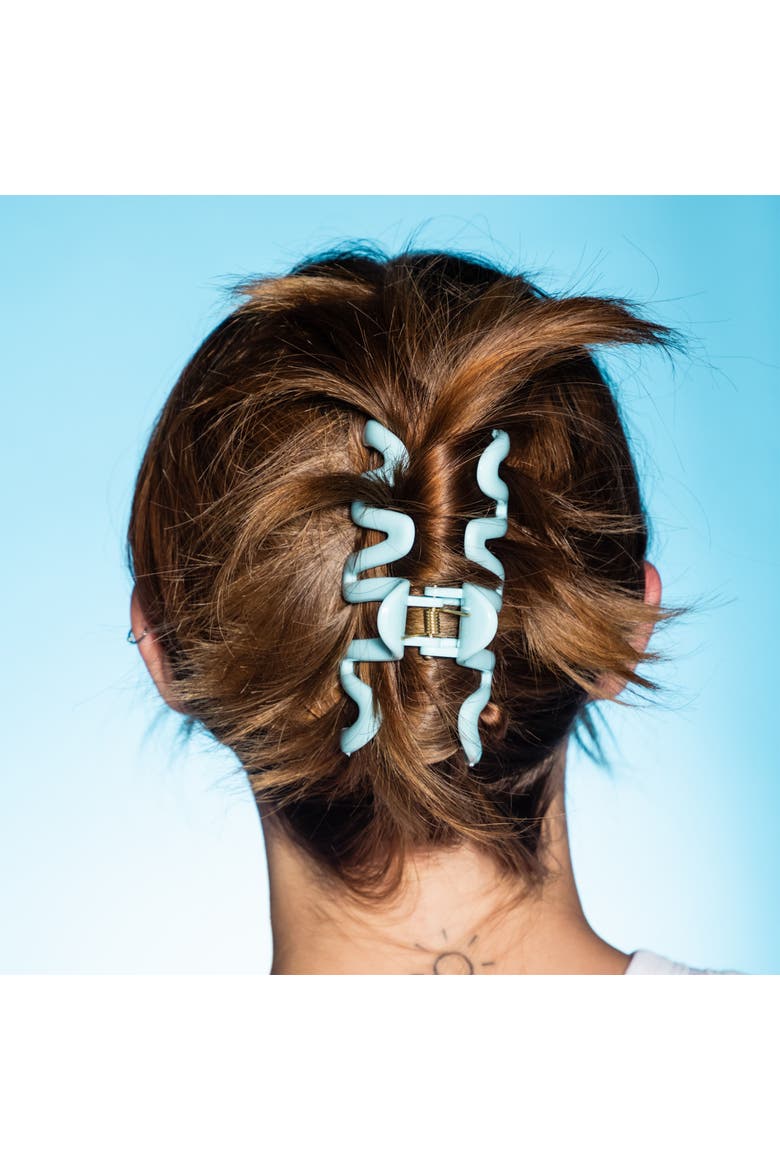 Medium Squiggle Claw Clip, Alternate, color, Black