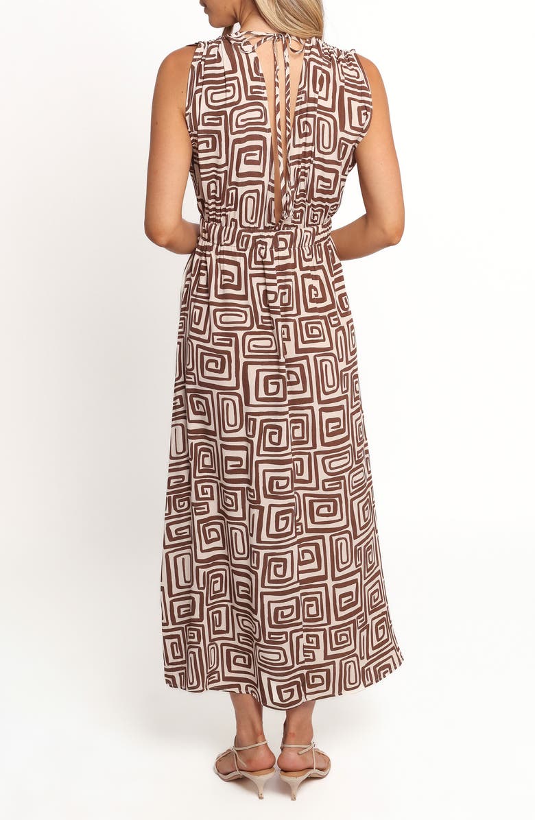 Petal & Pup Solange Maxi Dress, Alternate, color, Chocolate Brown Print