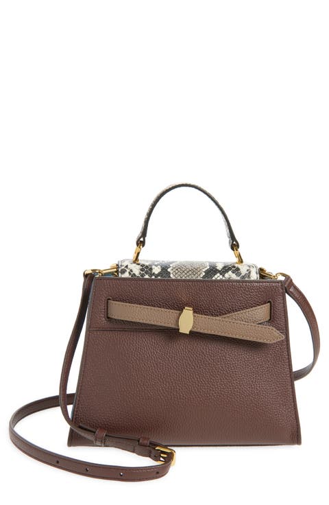 Dash Leather Top Handle Bag