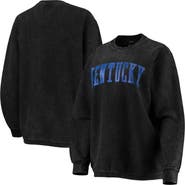 PRESSBOX Women's Pressbox Black Kentucky Wildcats Comfy Cord Vintage Wash Basic Arch Pullover Sweatshirt