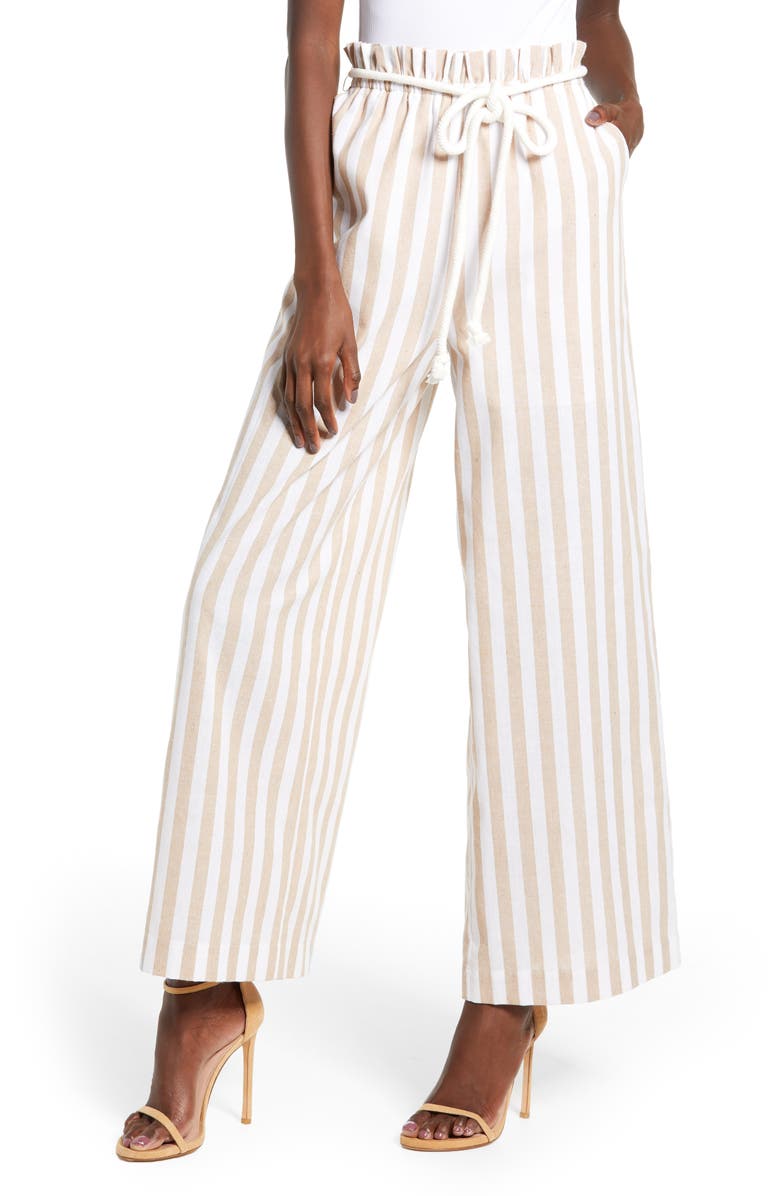 English Factory Stripe Wide Leg Pants, Main, color,