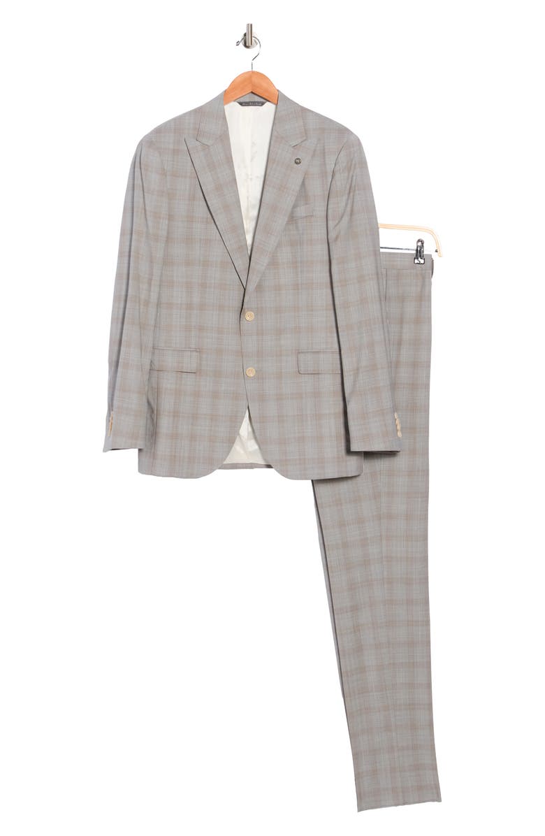 Jack Victor Engel Super 100s Wool Suit, Main, color, Light Grey