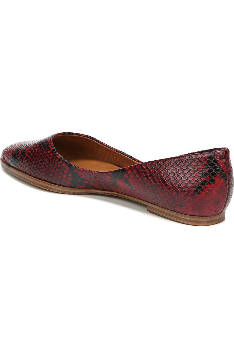 Zodiac Hill Pointy Toe Flat, Alternate, color, Red Leather