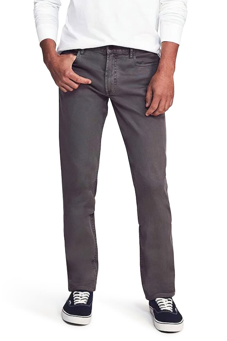 Comfort Twill Five-Pocket 2.0 Slim Fit Organic Cotton Pants, Main, color, RUGGED GREY