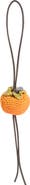 JW Anderson Crocheted Persimmon Mercerized Cotton Bag Charm