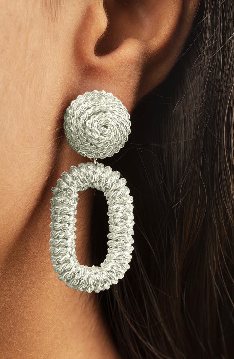 Deepa Gurnani Roula Drop Earrings, Alternate, color, Silver