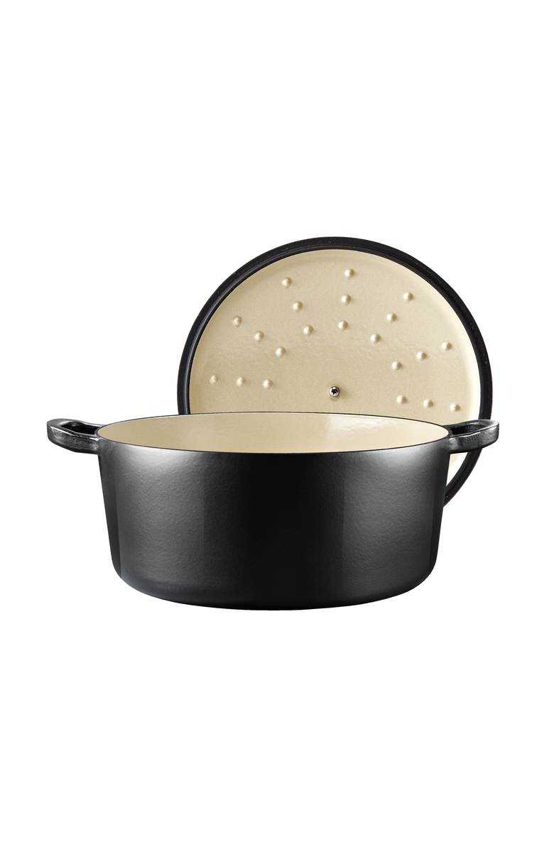 Cuisine::pro<sup
®</sup
 LE CONNOISSEUR 6.6 Qt. Round French Oven, Alternate, color, Black