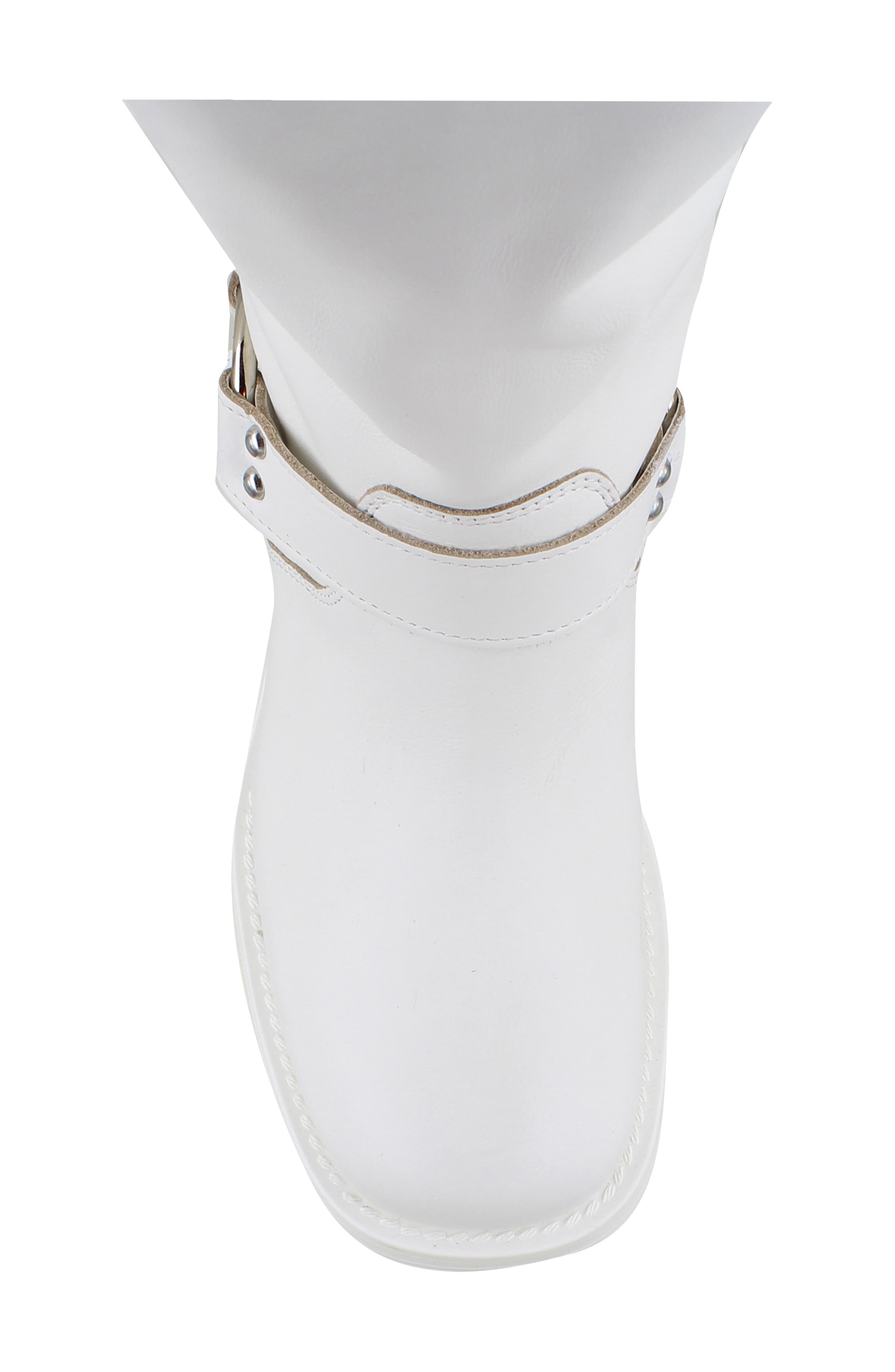 ZIGI Marce Moto Bootie, Alternate, color, Off White Leather