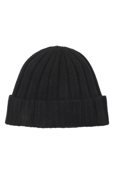 Wool & Cashmere Rib Beanie