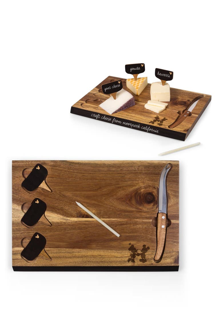 TOSCANA Disney 6-Piece Cheese Board Set, Alternate, color, BROWN