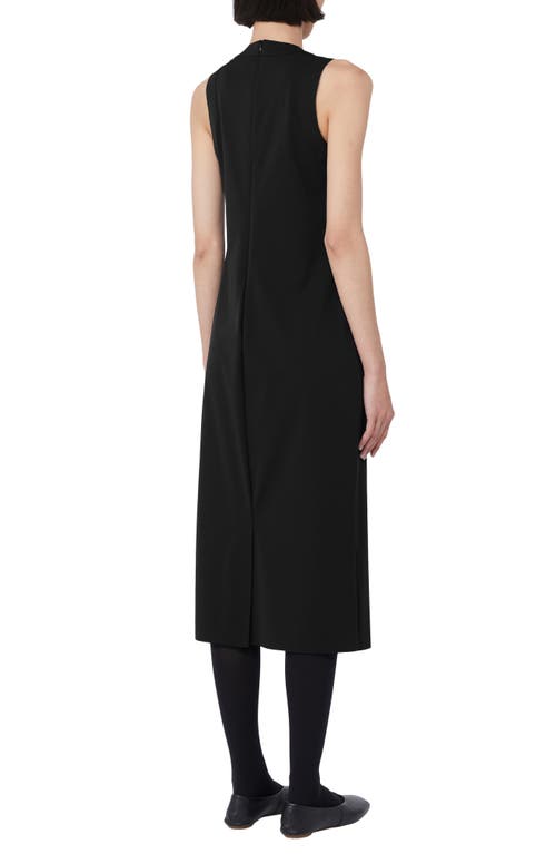 Weekend Max Mara Ecru Sleeveless Midi Dress In Black