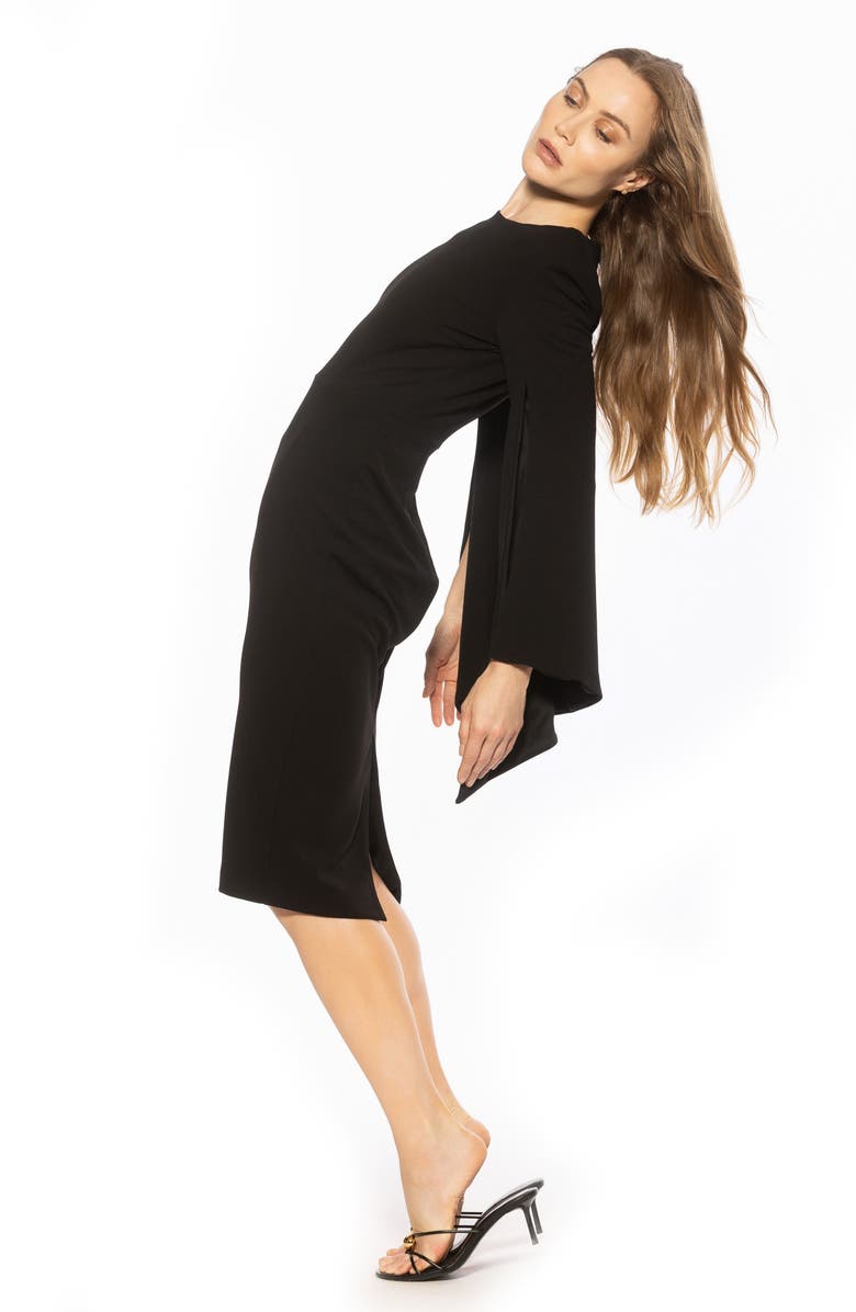 Alexia Admor Brooklyn Long Sleeve Sheath Dress, Alternate, color, Black