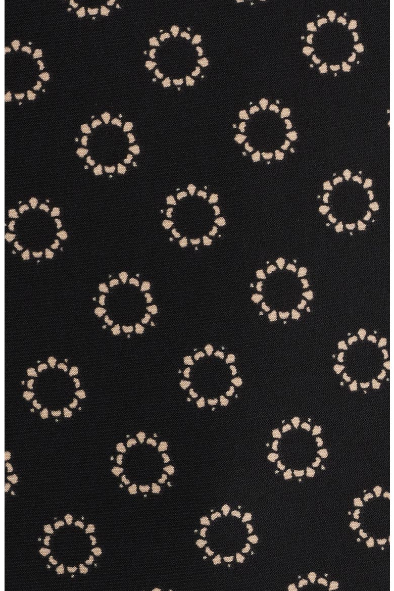 Circle Print Tulip Sleeve Top, Alternate, color, ANNE BLACK/ LATTE