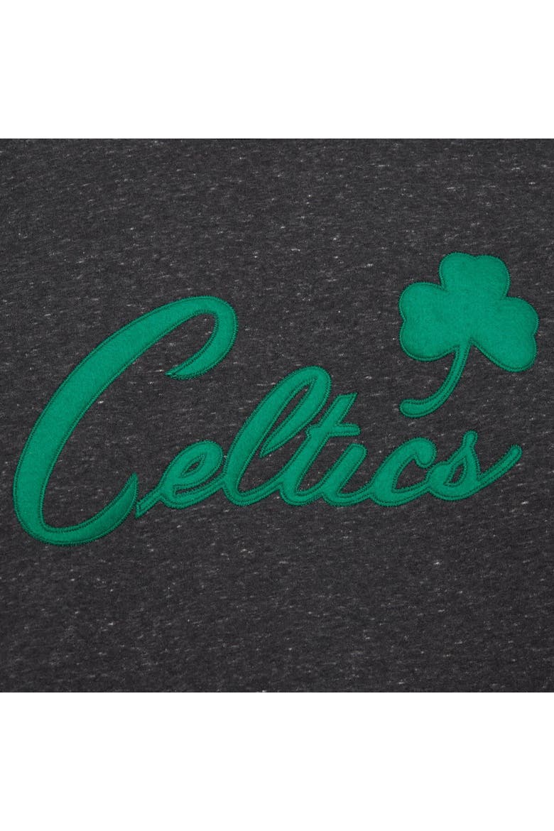 Men's Black Boston Celtics Hardwood Classics Blackout Collection Snow Washed Pullover Sweatshirt, Alternate, color, Black