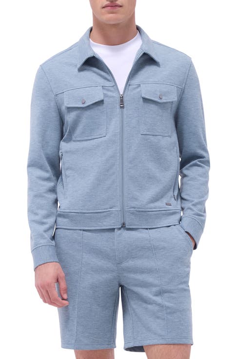 Soft Touch Zip Knit Shirt Jacket