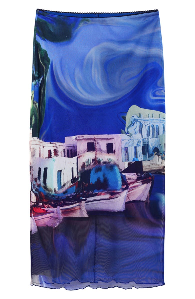 Desigual M. Christian Lacroix Landscape Midi Skirt, Alternate, color, 