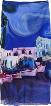 Desigual M. Christian Lacroix Landscape Midi Skirt