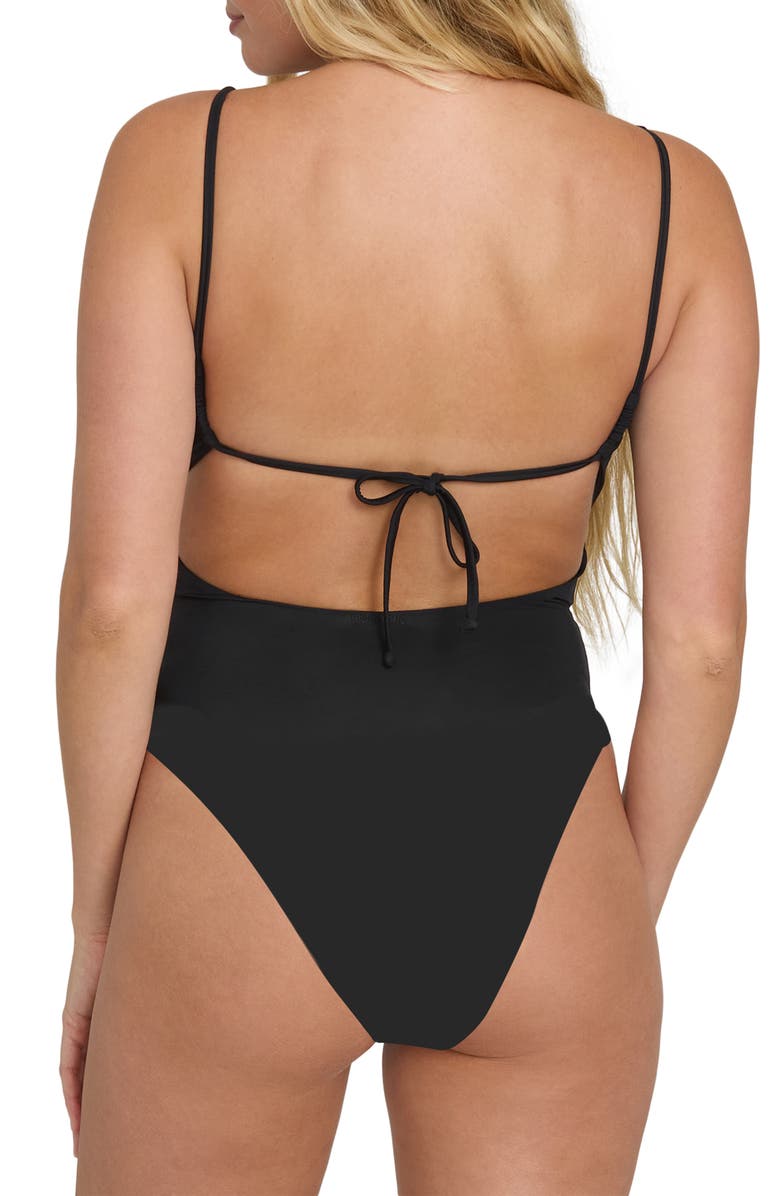 Billabong Sol Searcher Sloane One-Piece Swimsuit, Alternate, color, Black Pebble
