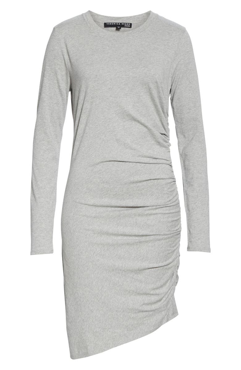 Veronica Beard Jaelyn Long Sleeve Ruched Dress, Alternate, color, 